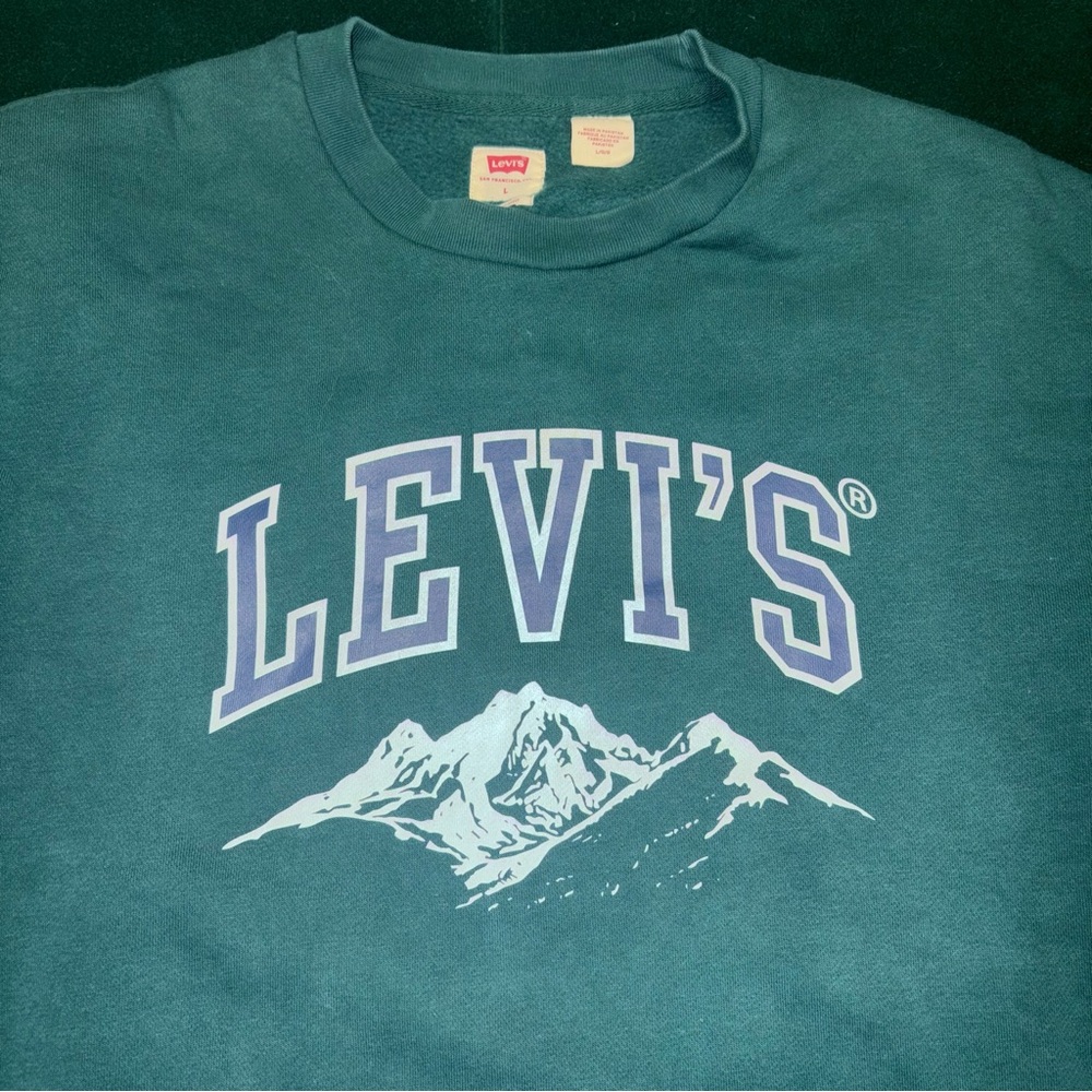 Levi's Green Crewneck Sweatshirt